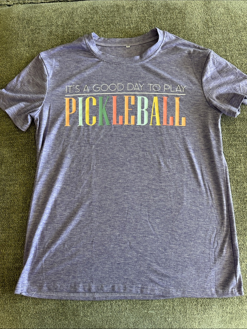 It's a Good Day to Play Pickleball Graphic Tee - Heather Lavender size M